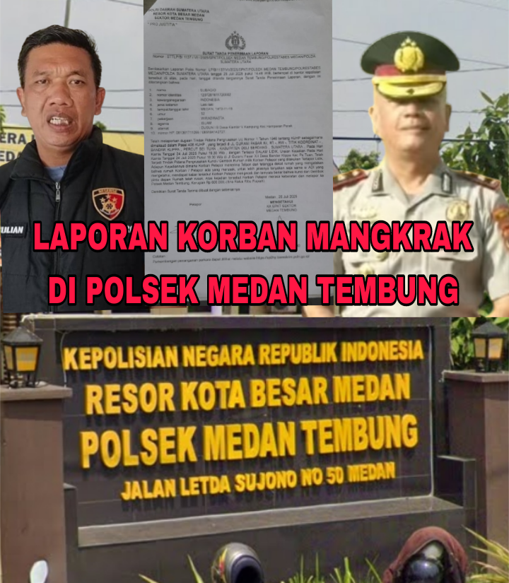 Laporan Korban Mangkrak Di Polsek Medan Tembung, Dituding Lamban Usut Kasus Pengrusakan Rumah 