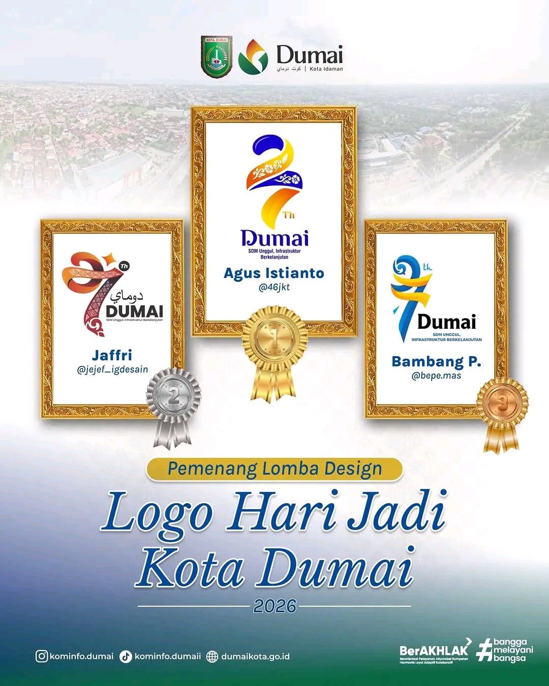 Resmi! Logo Kota Dumai ke-27 Diluncurkan: Sinergi Tradisi Melayu dan Visi Modernitas
