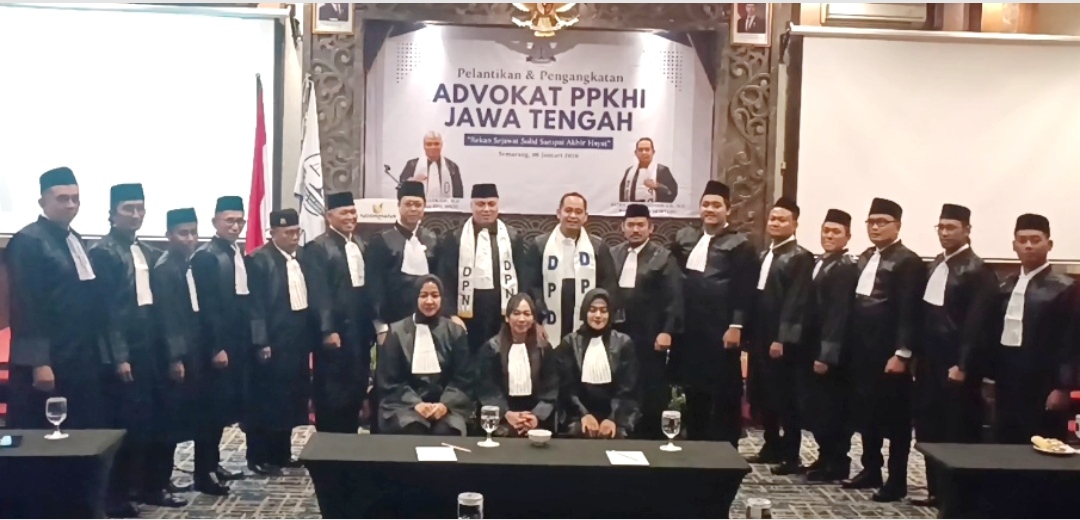PPKHI Jawa Tengah Resmi Lantik 18 Advokat Baru, Perkuat Barisan Penegak Hukum 2026